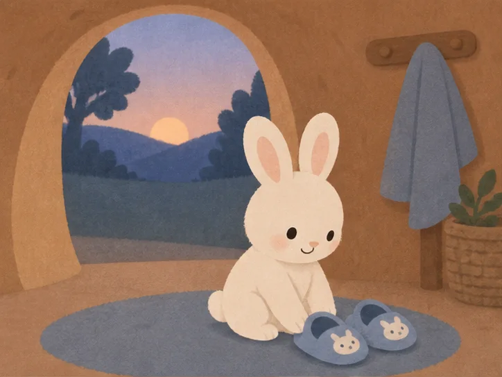 Bunny’s Soft Blue Quilt