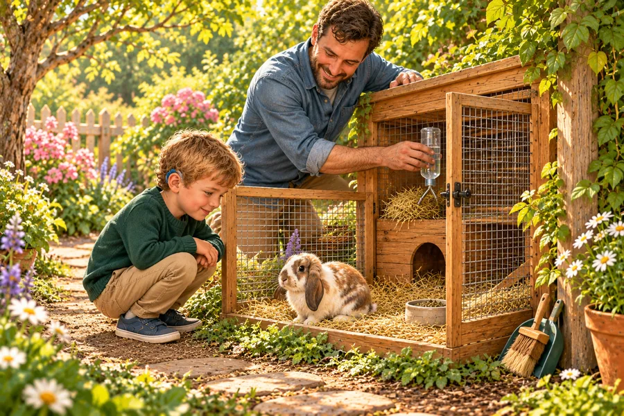 Owen Helps Care for Pip